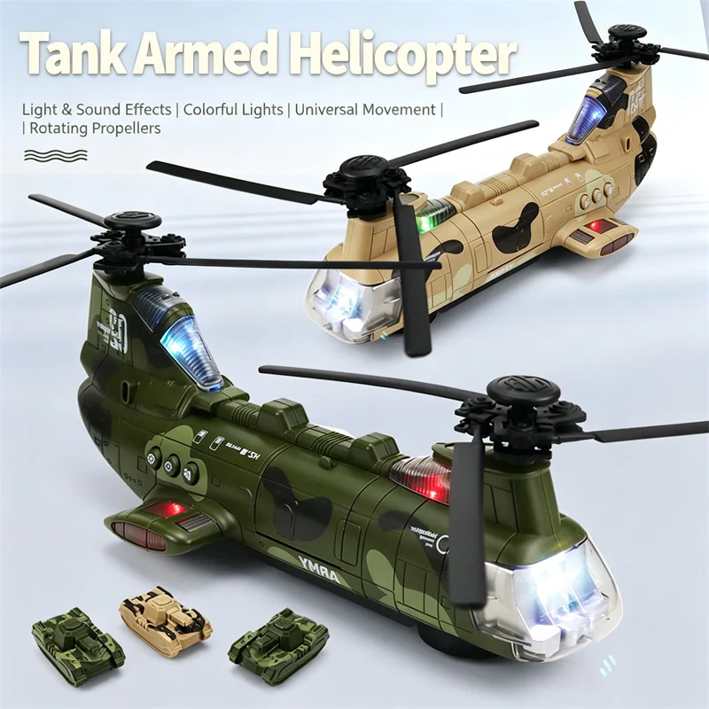 Electric Bump and Go Transport Plane Toy 360 Rotating LED Light Music…