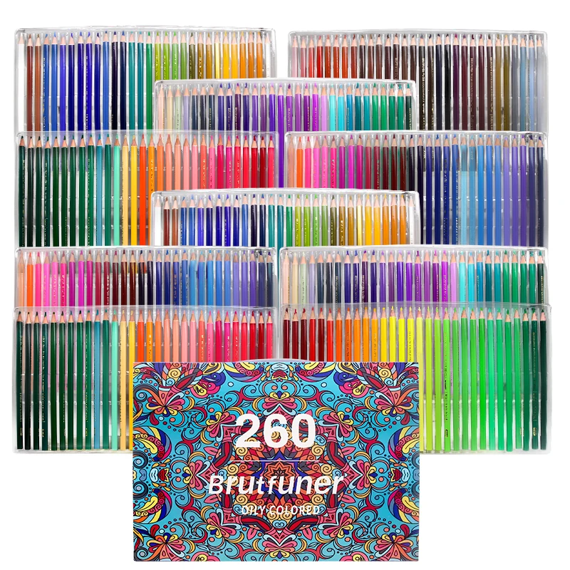 Brutfuner 48/72/120/150/160/180Colors Pencils Professional Oil Wood Soft…