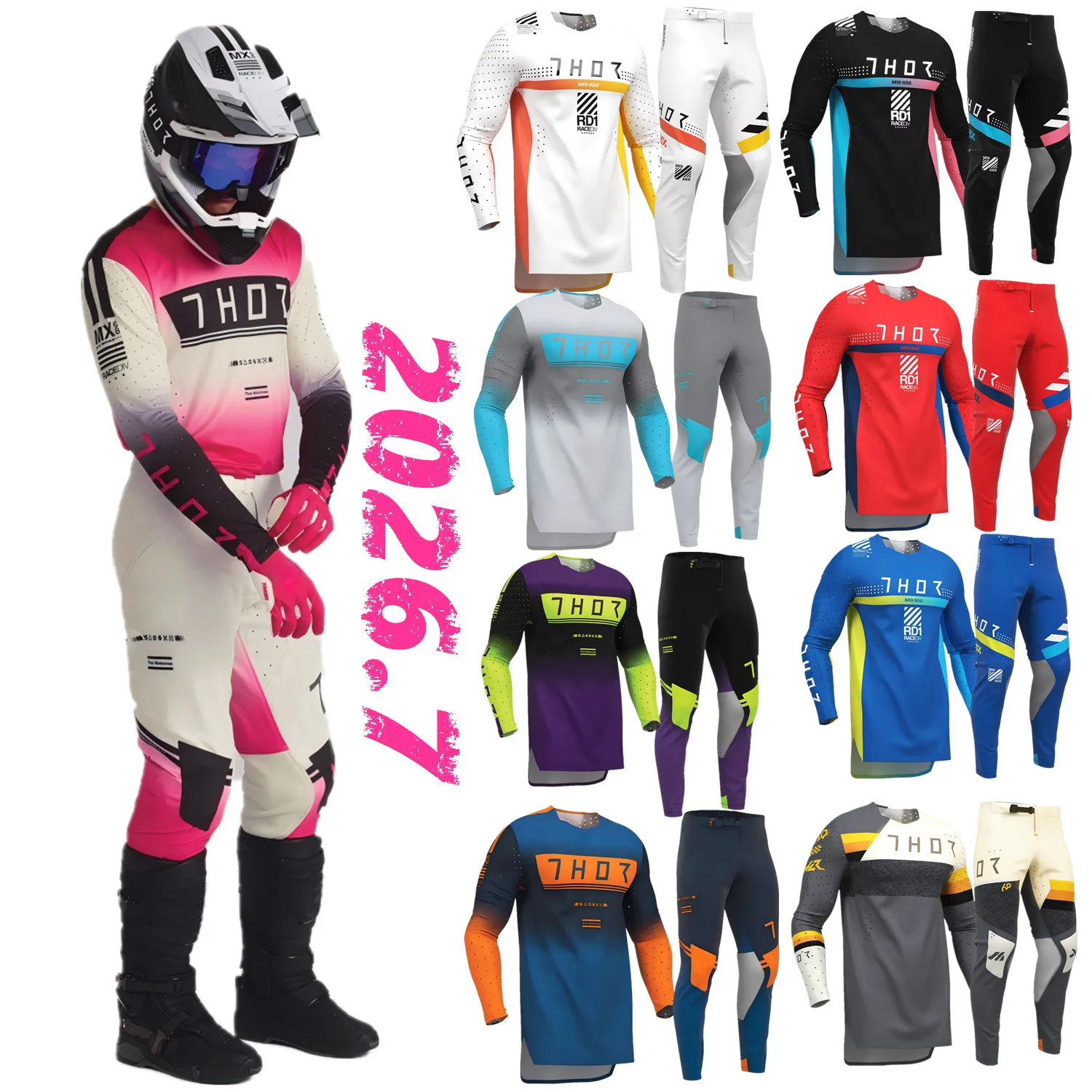 2026 NEW 180 MX Motocross Jersey and Pants Race Combo Enduro DH Dirt Bike…