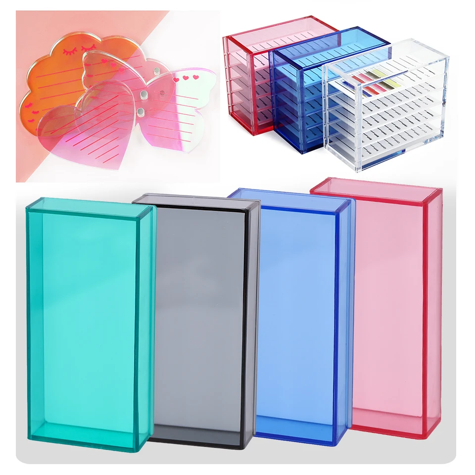 False Eyelash Storage Box Eyelash Organizer Pallet Lash Glue Display Pad Lash…