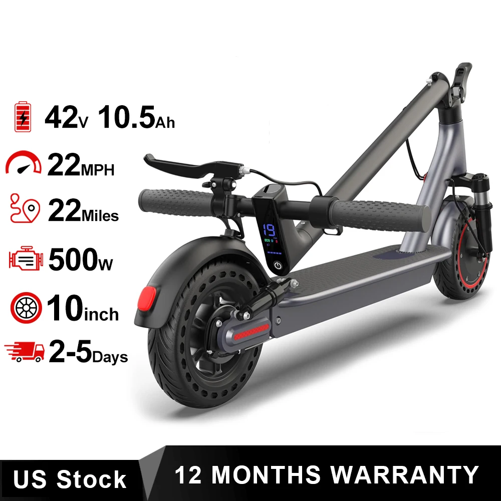 2026 NEW 10‘’ Electric Scooter for Adults,500W Powerful Motor,22 Miles Long…