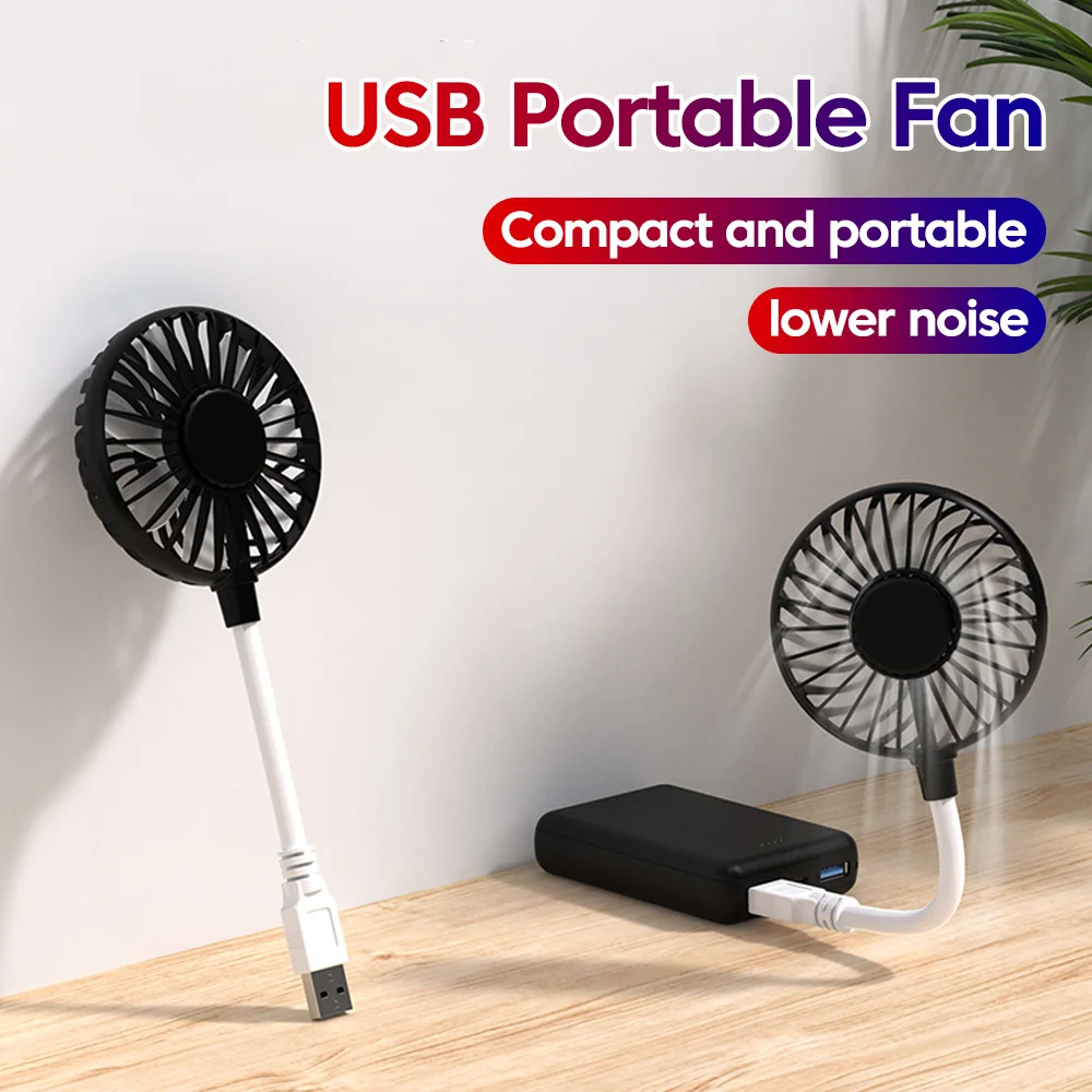Portable Small Fan USB Fan Mini Silent Office Desk Fan for Summer Outdoors…