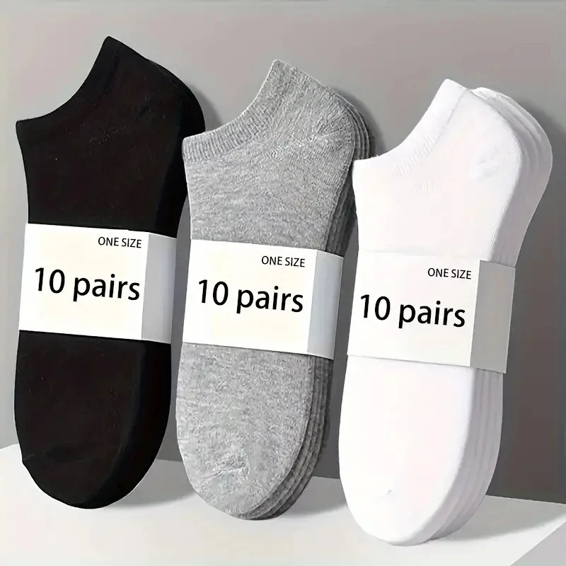 5/10-Pack Unisex Comfort-Fit Ankle Socks for All, Breathable & Lightweight…