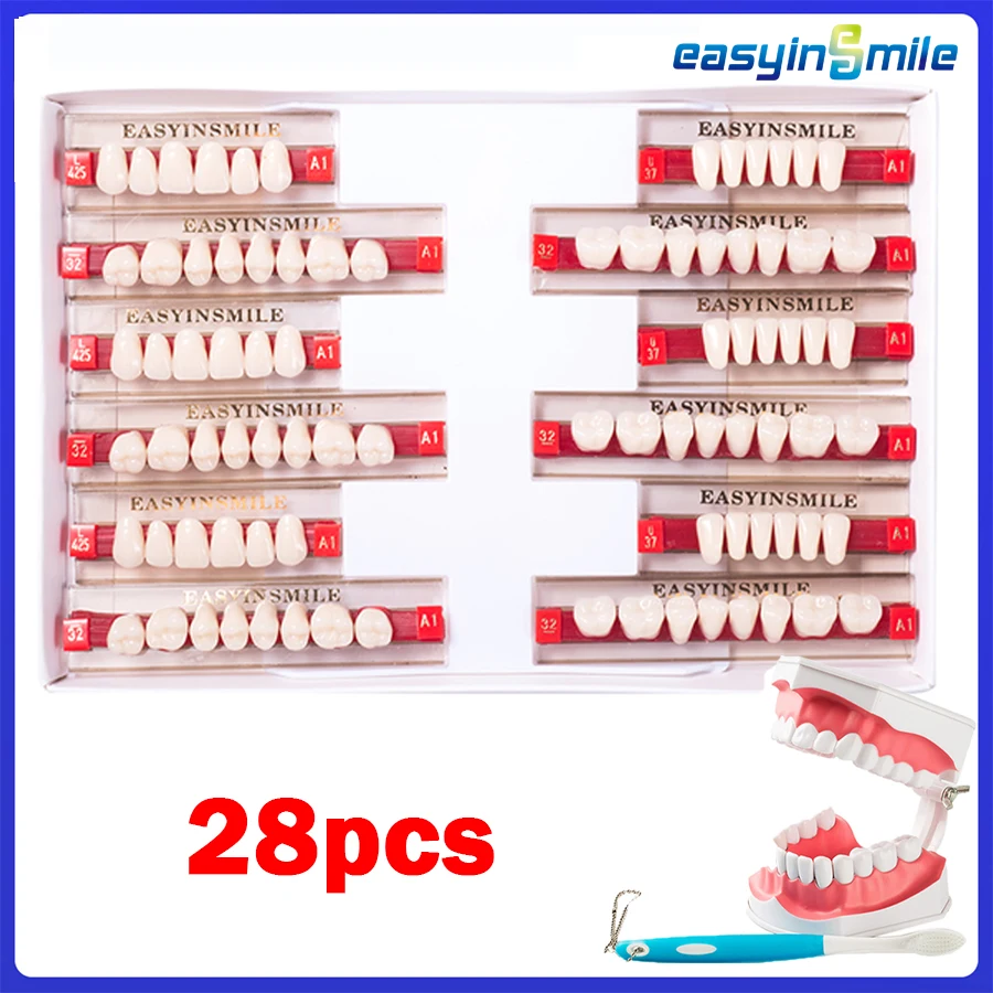16/12 Sets/ Box Dental Denture Teeth Upper Anterior Lower Posterior Teeth…