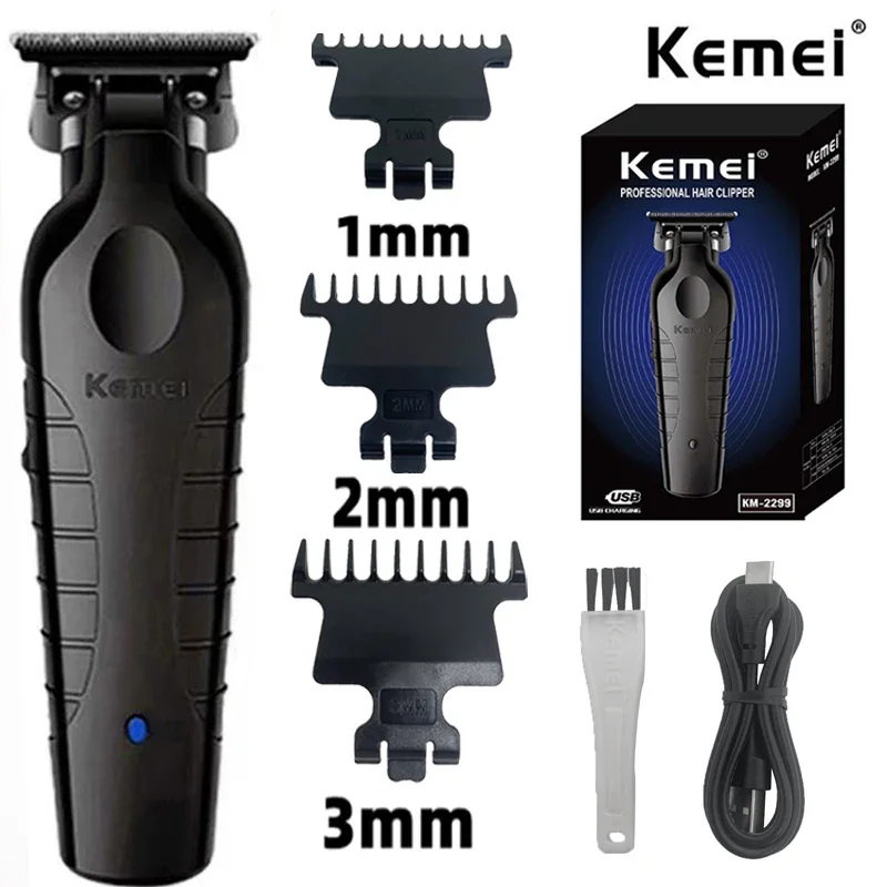Kemei KM-2299 Professional Hair Clipper 1200mAh Electric Hair Clippers USB…