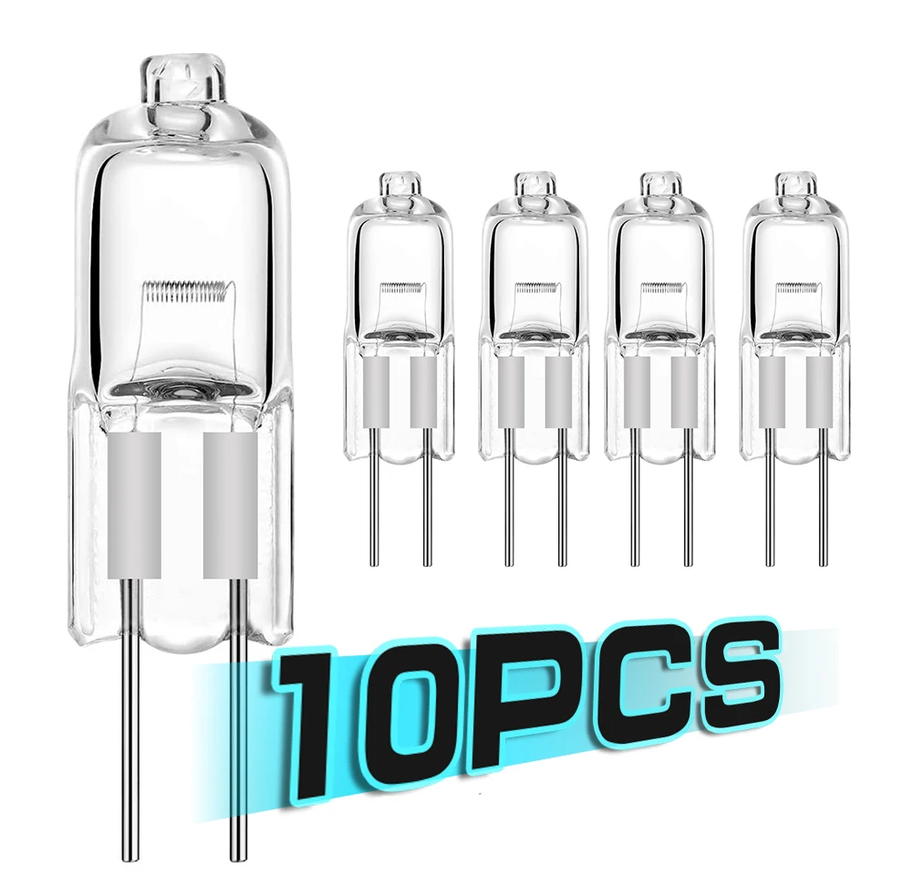 10pcs Halogen Bulb G4 12V 5W 10W 20W 35W 50W Globe Lot JC Bi-Pin LED Warm…