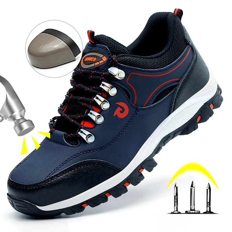 Steel Toe Cap Shoes for Men Protective Shoes Work Boots Puncture Proof Safety…