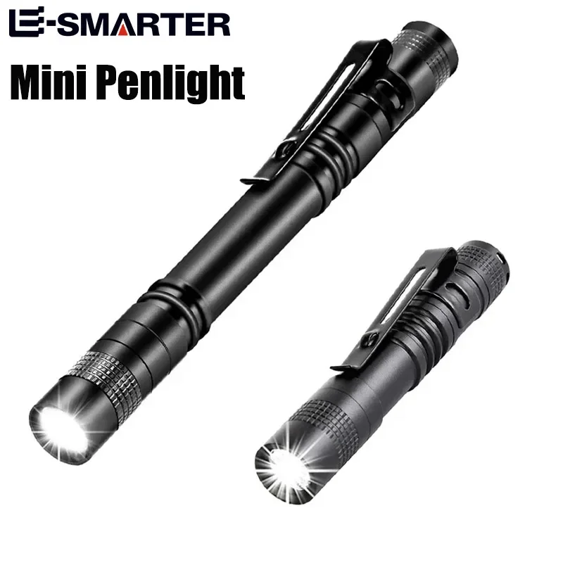 Mini Portable LED Pen Light Pocket Ultra Bright High Lumens Handheld…
