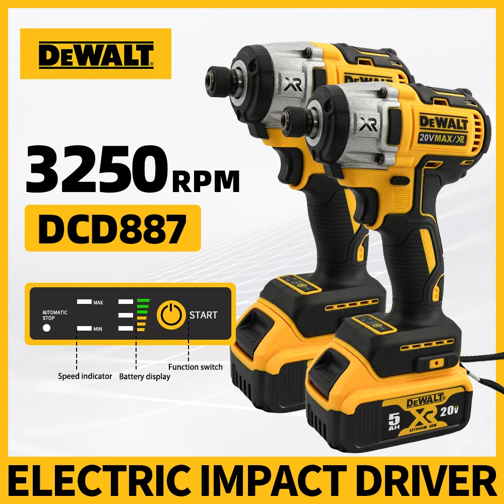 DEWALT DCD887 Wireless Brushless Electric Screwdriver Drill Tool Cordless…