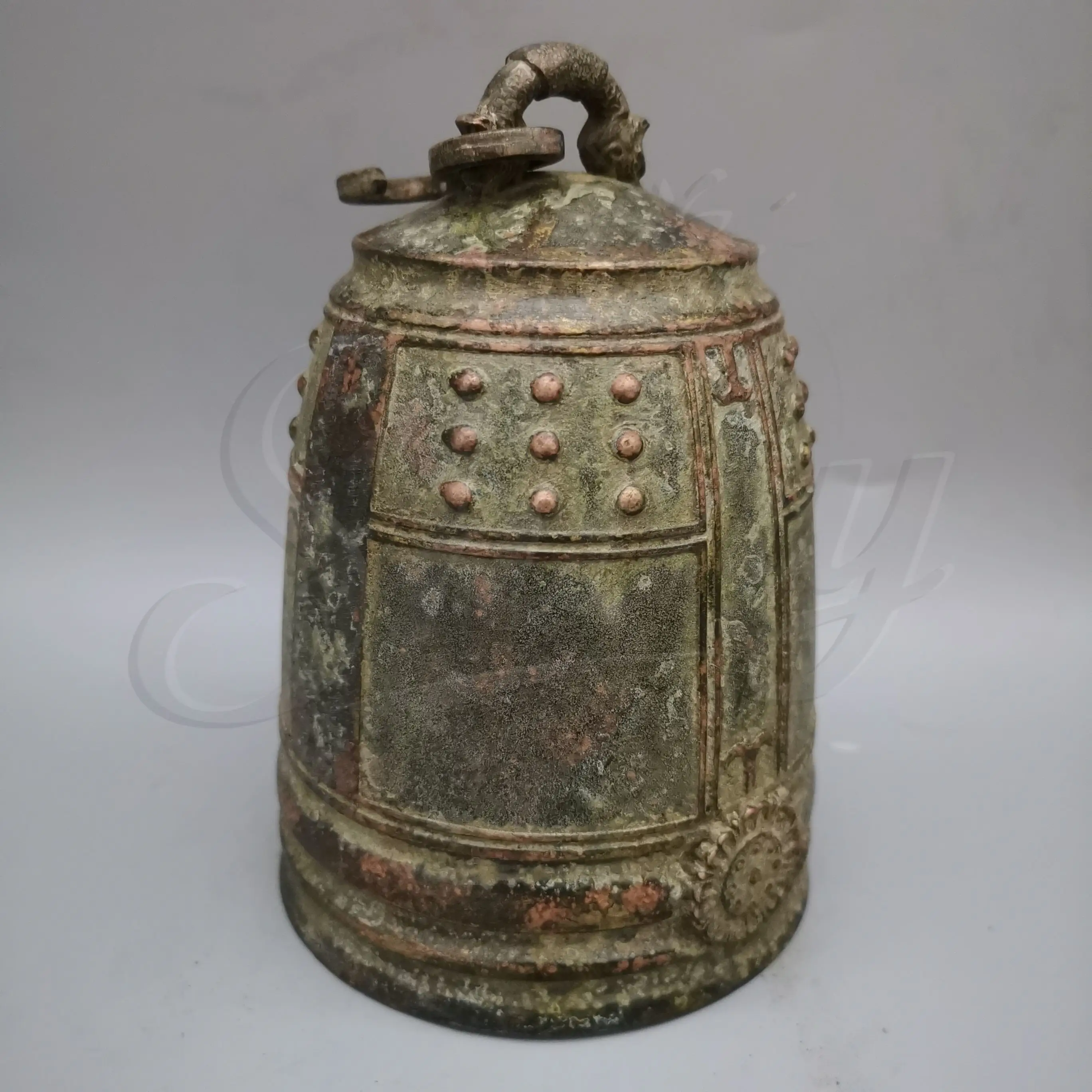 5.5" Old China Buddhism Temple Exorcism Bell Chung Chimes Clock Fengshui…