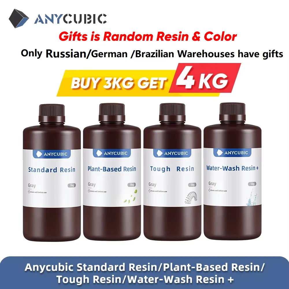ANYCUBIC Standard Water Wash Resin/Tough Plant UV Resin for LCD 3D Printer…