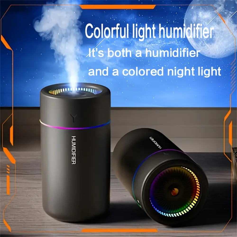 1pc Car Humidifier Colorful LED Aromatherapy Humidifier Silent Ultrasonic Air…
