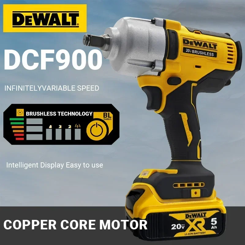 Cordless Brushless Heavy Duty Impact Wrench DEWALT DCF900 20V Li-ion Fast…