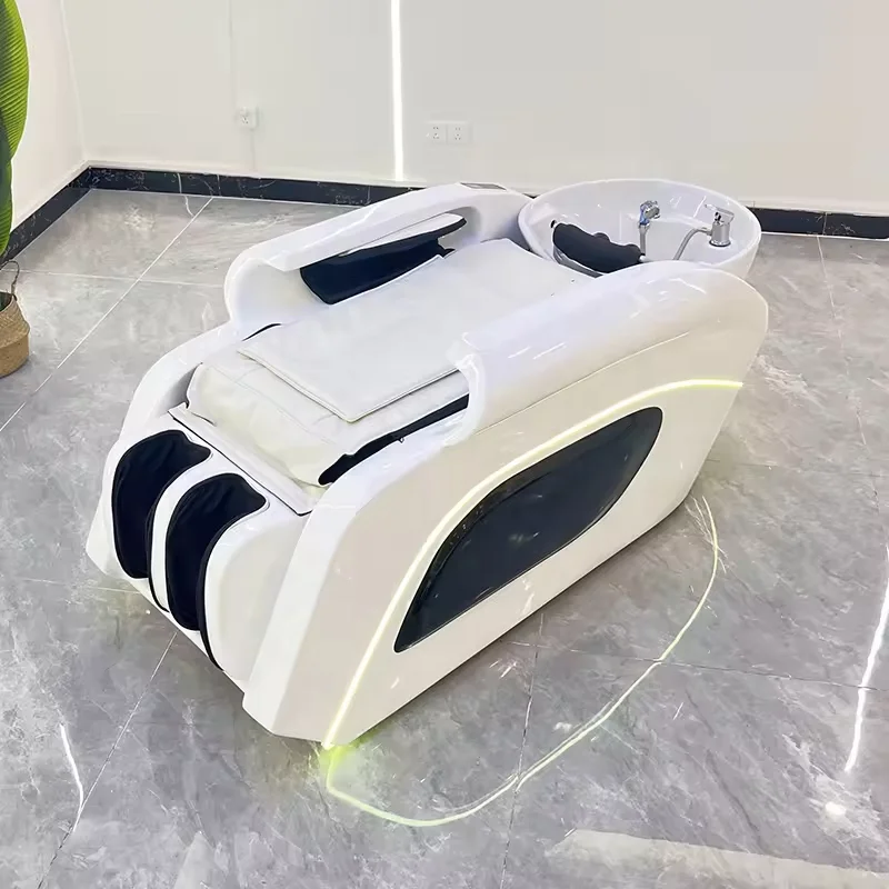 Hairdressing Shampoo Chair Electric Massage Shampoo Bed Reclining Hair Salon…