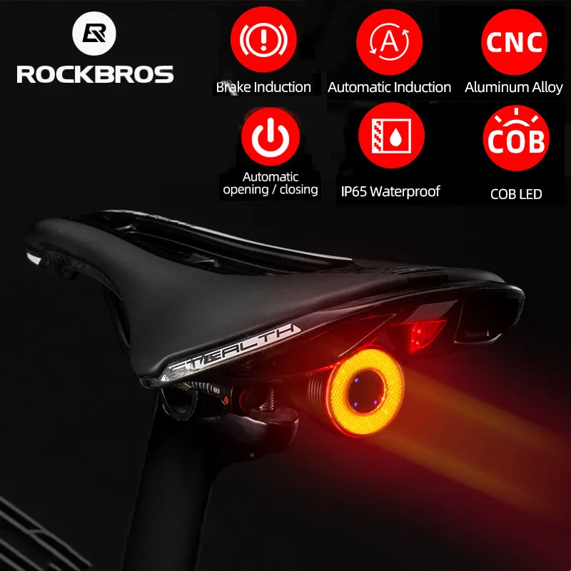 ROCKBROS Bike Light LED Bicycle IPx6 Waterproof USB Charging Taillight…