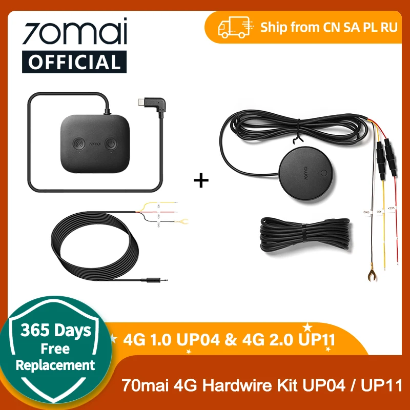70mai 4G Hardwire Kit UP04 UP11, Remote Control Live View Cloud Storage…