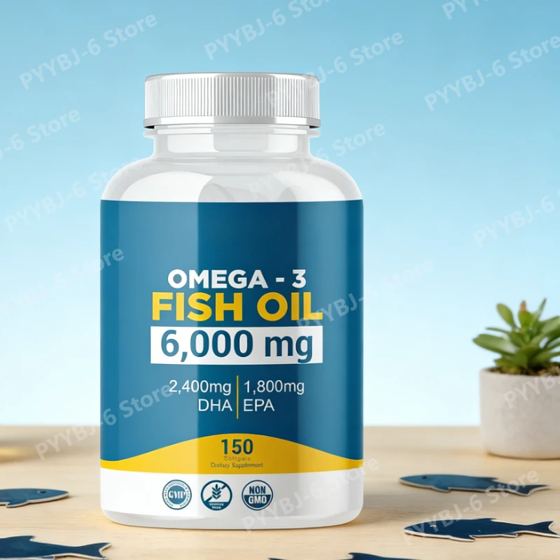 Omega 3 Fish Oil Softgels High Potency EPA DHA Daily Supplement for Adults…