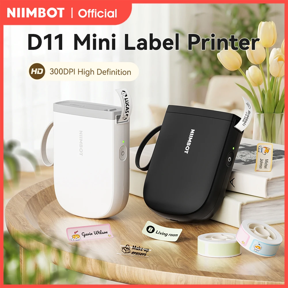 NIIMBOT D11 New Version Label Printer Mini Portable 300DPI Bluetooth Wireless…