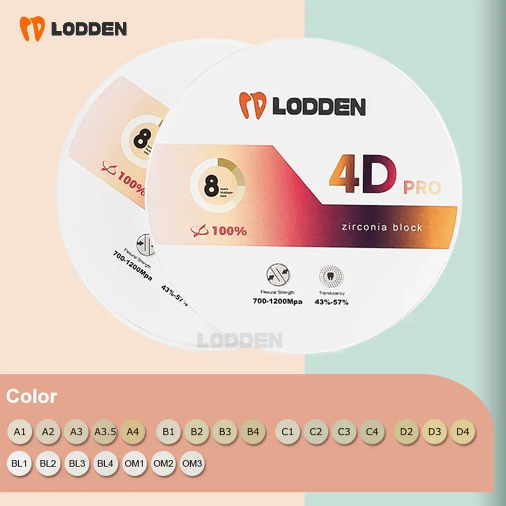 Lodden 4D PRO Zirconia Dental Lab Zirconia Multilayer Block Disc for CAD CAM…