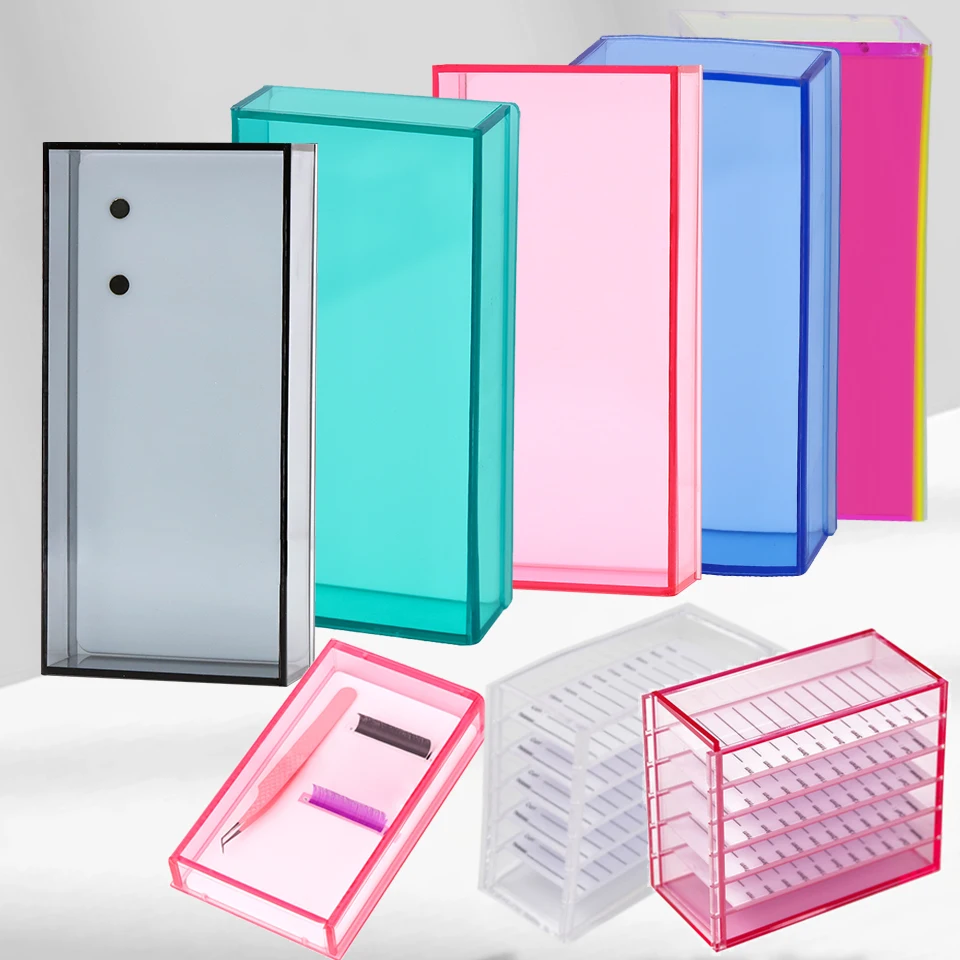 Eyelash Extensions Storage Box Acrylic Pallet Lash Organizer Holder Display…