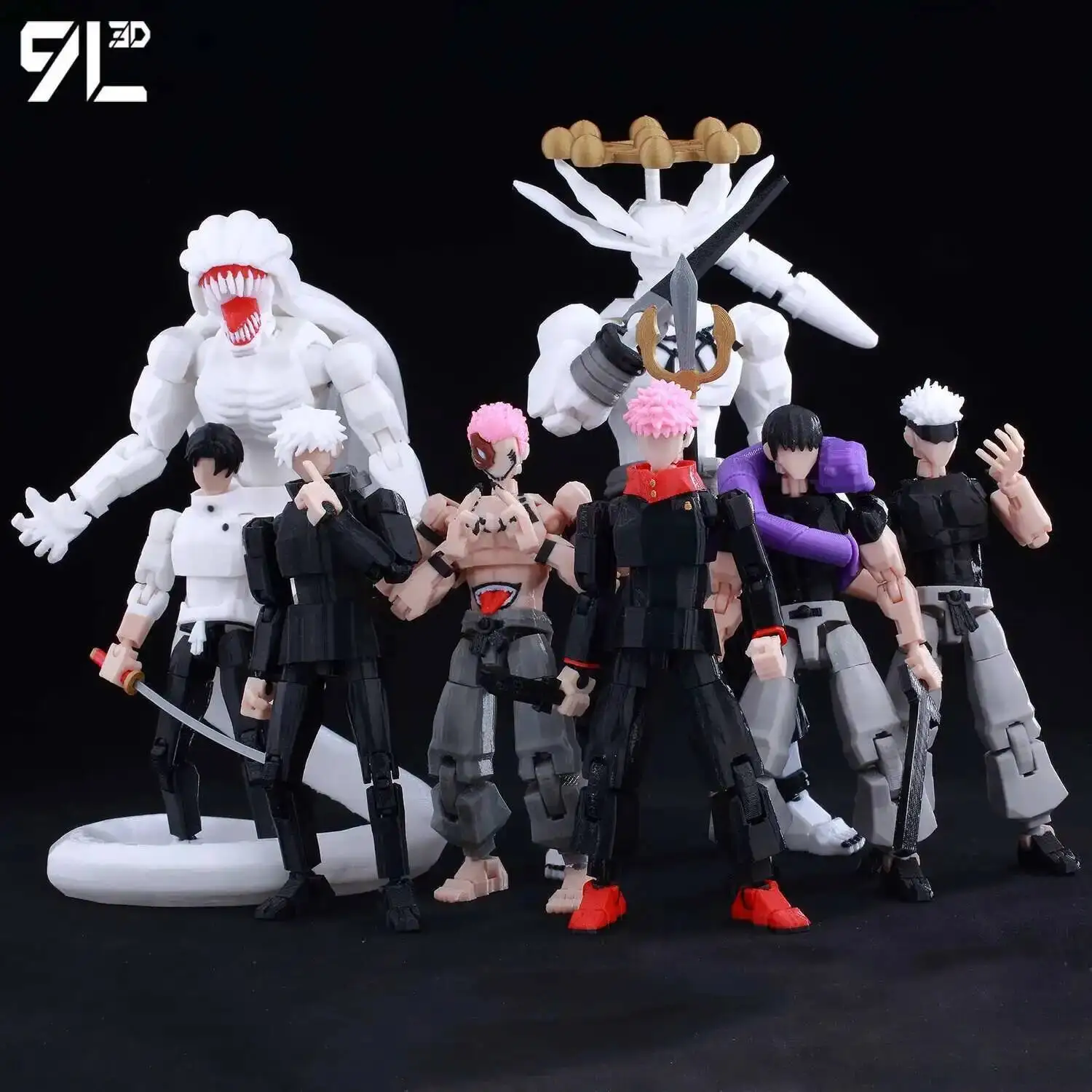 9L3D Printed Anime Jujutsu Kaisen Sukuna Yuji Yuta Satoru Gojo Lucky Dummy 13…