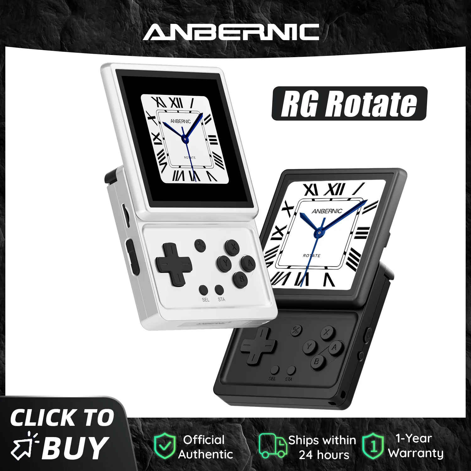 Anbernic RG Rotate Retro Handheld Game Console Android 12 T618 IPS Screen…