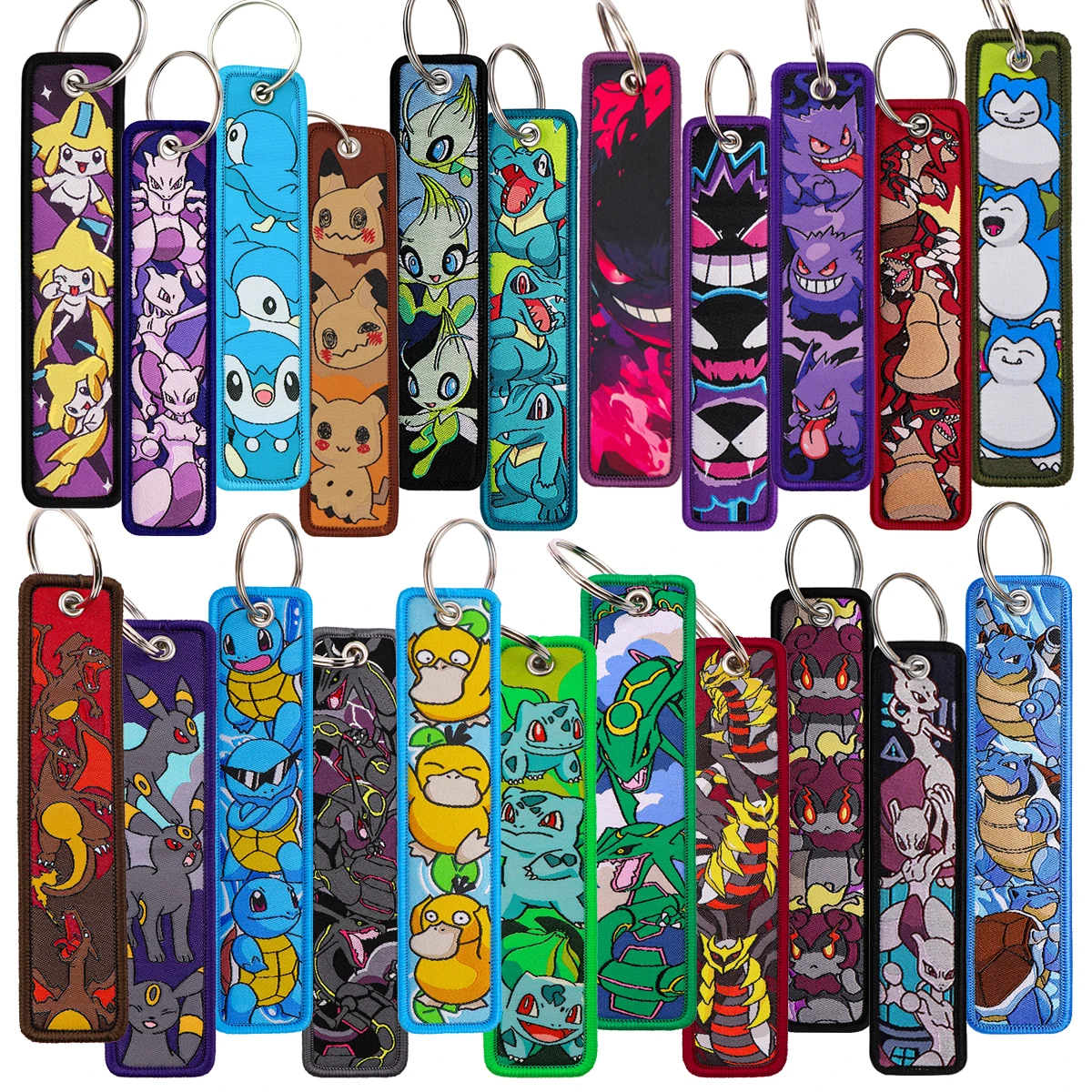 Japanese Anime Elf Monsters Keychain for Cars Backpack Key Holders Embroidery…