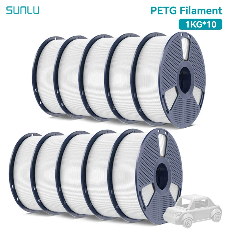 SUNLU PETG/PLA/PLA PLUS 3D Filament 1.75mm 10KG Black White Gray Tangle-Free…