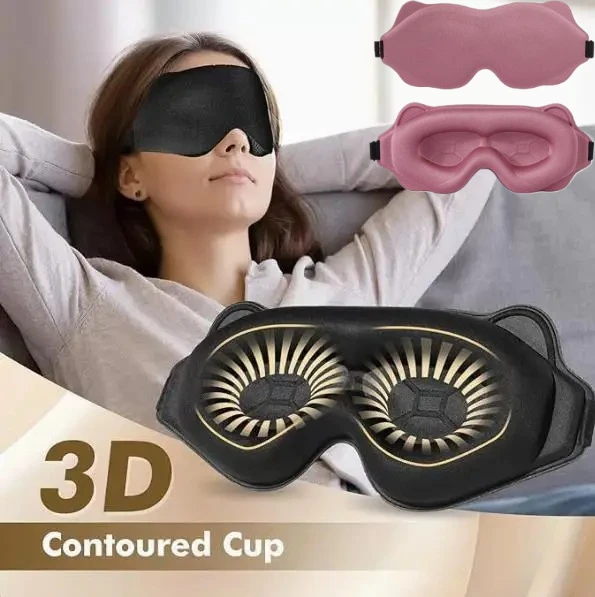 Sleeping Mask Block Out Light 3D Sleep Mask for Eyes Soft Sleeping Aid Eye…