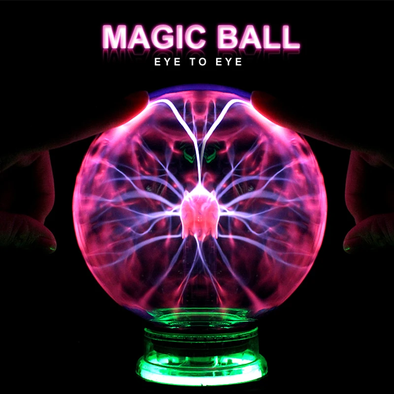 Novelty Magic Plasma Ball Light 3/4/5/6 Inch Night Light Christmas Kids Gift…