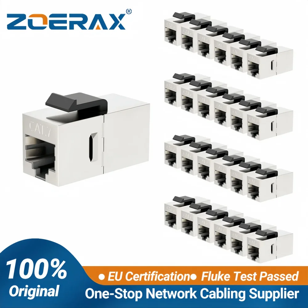 ZoeRax CAT7 CAT6A CAT6 Coupler RJ45 Keystone Shielded Coupler, Female to…