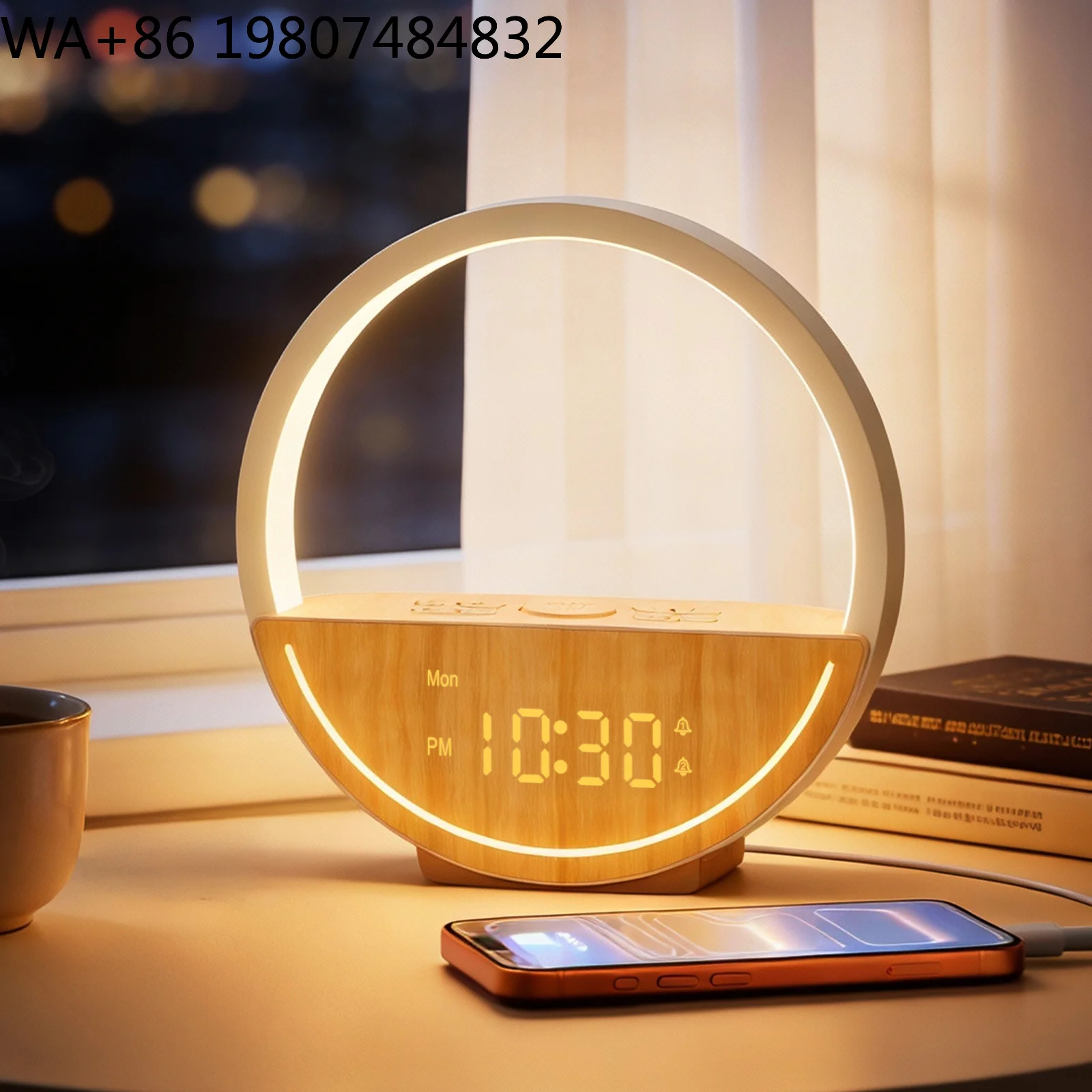 Minimalist Dawn Simulation Wake Lamp 20 Calming Natural Sounds Dual Alarm…