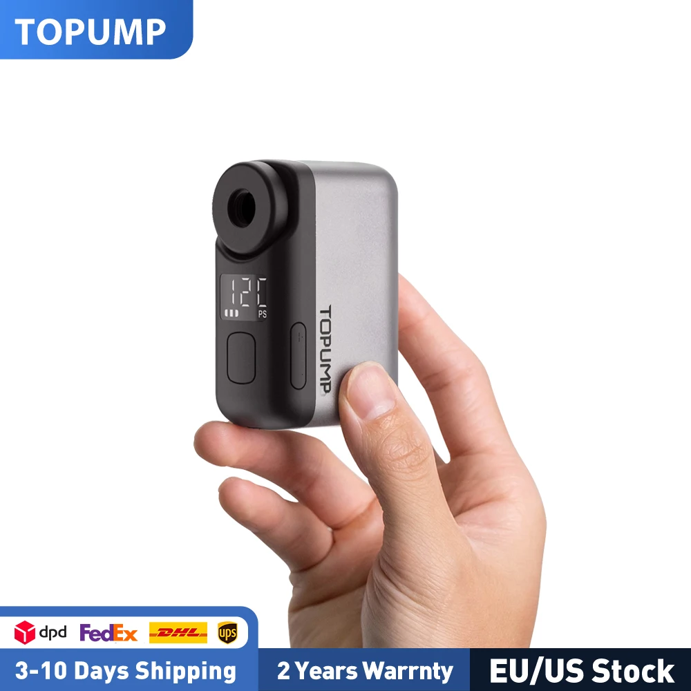 TOPUMP TB2 PRO Electric Mini Portable Pump for Bike Cordless Tire Inflator…