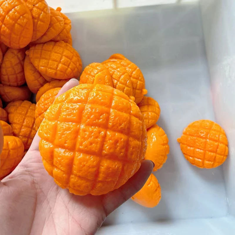Food Shaped Stress Relief Pineapple Bun Squishy Moldable Bounce Ball ASMR…