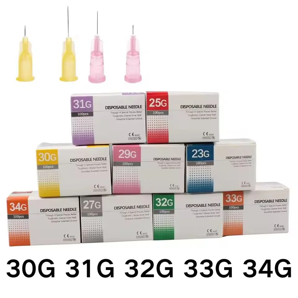 30G-34G Painless Needle Piercing Transparent Syringe Injection Glue Clear Tip…