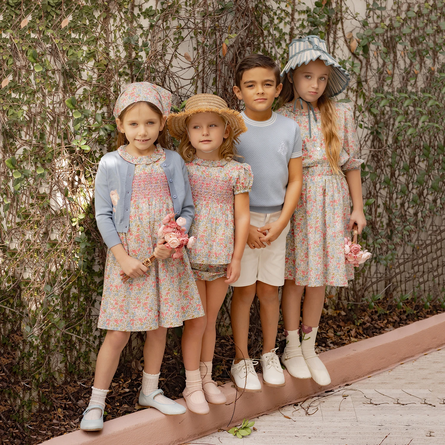 AP Chelsea Bloom Collection SS26 Floral Smocking Dress Baby Girls Overalls…