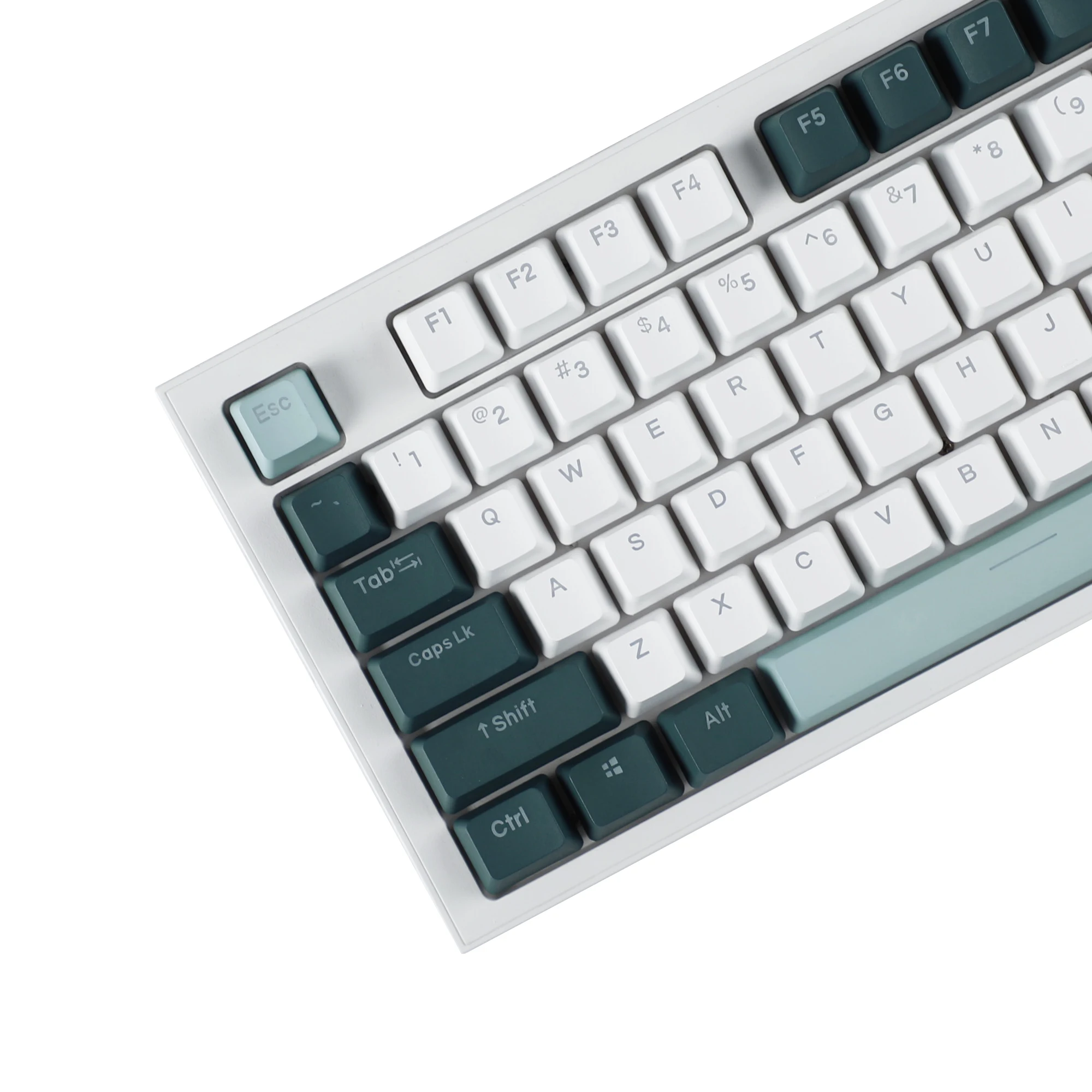 YMDK Double Shot Botanical Milk Cover Backlit Keycaps 108 124 PBT OEM Profile…