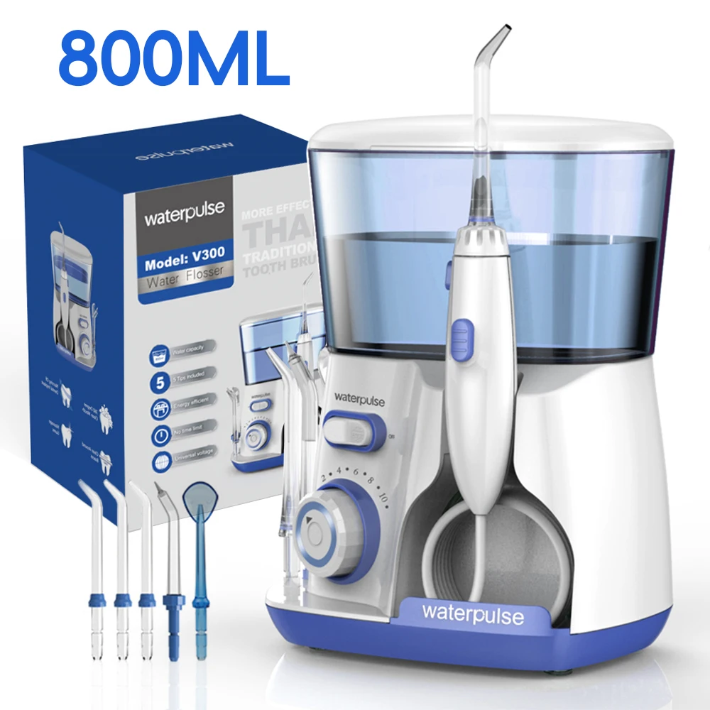 Waterpulse Electric Water Flosser Oral Irrigator, 800ML Large Capacity Dental…