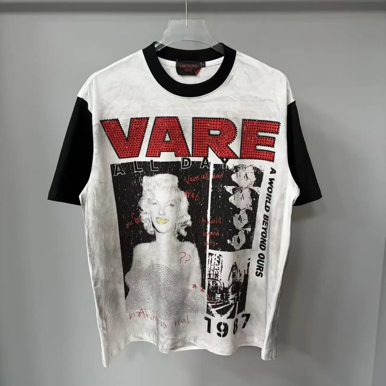 2026 New Fashion Streetwear Shinning Diamond Baggy Tshirts for Men and Women…