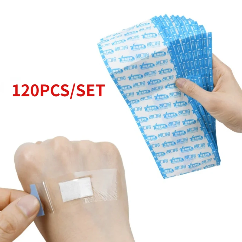120pcs/set Transparent Band Aid Waterproof Wound Dressing Plaster Skin Patch…