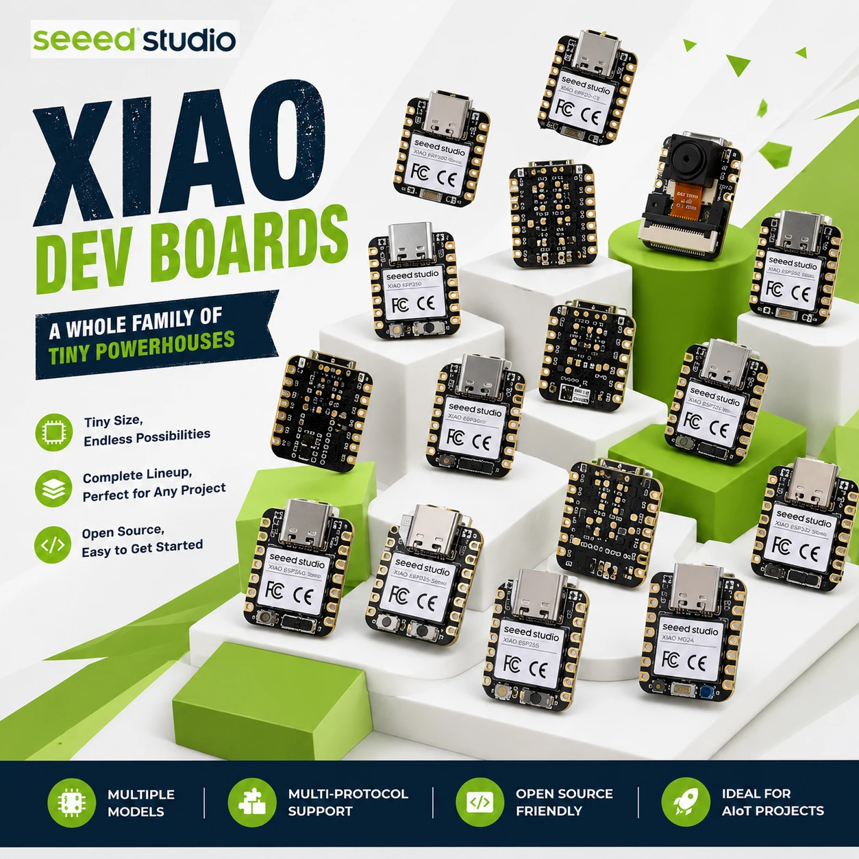 Seeed Studio XIAO ESP32 C6 C3 S3 C5 Development Board Arduino NRF52840 Sense…