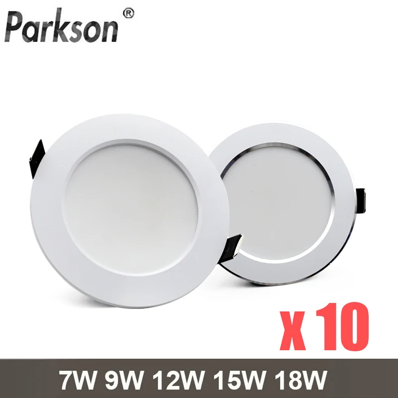10PCS/lot Recessed LED Ceiling LED Downlight AC220V-240V LED Spot Light 18W…