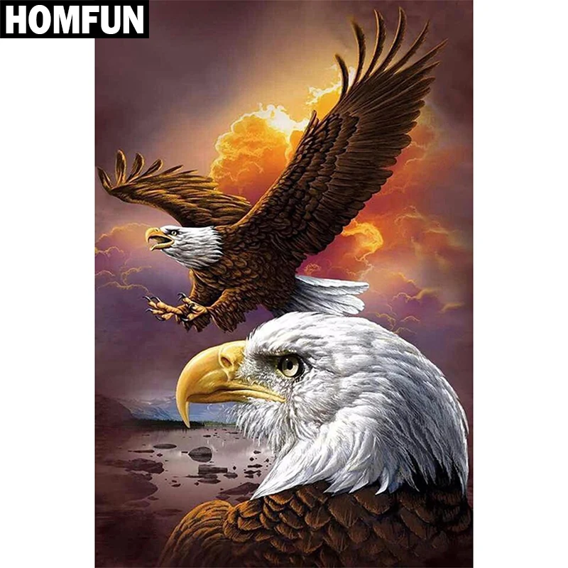 HOMFUN Full Square/Round Drill 5D DIY Diamond Painting "American Eagle"…
