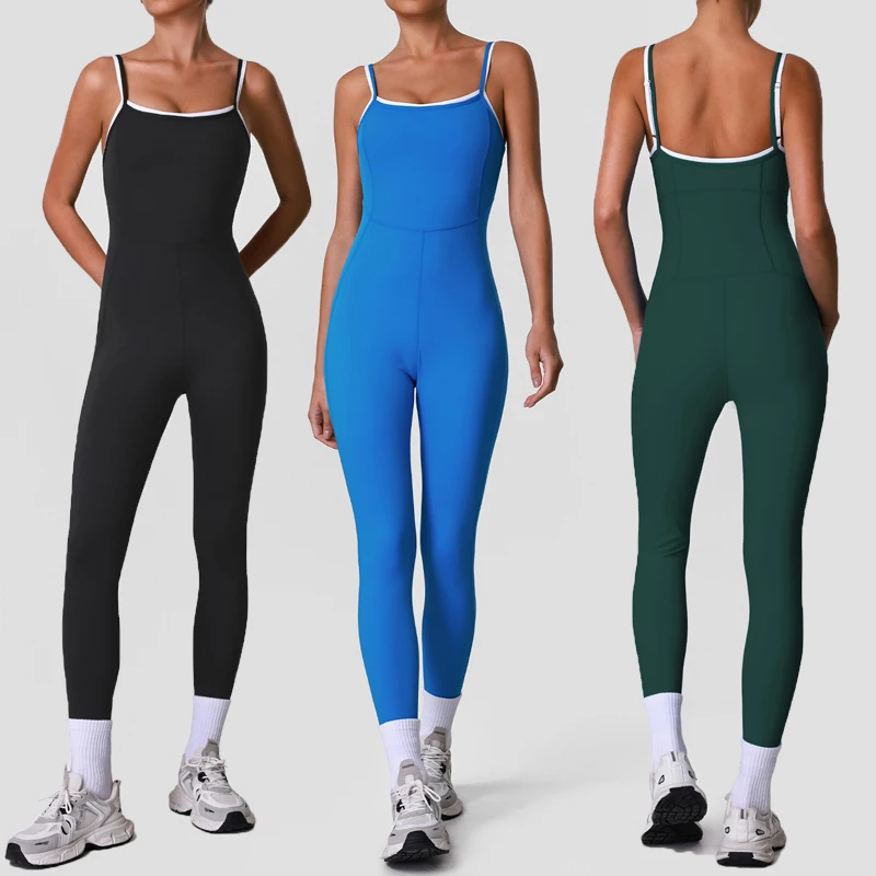 Women One Piece Fitness Yoga Set Slim Fit Stretch Gym Jumpsuit Breathable…