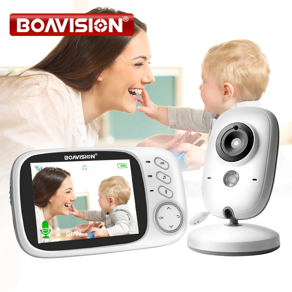 3.2 Inch Color LCD Wireless Video Baby Monitor Night Vision 5m Nanny Monitor…