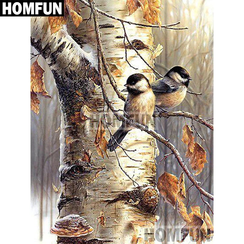 HOMFUN Full Square/Round Drill 5D DIY Diamond Painting "Autumn Bird"…