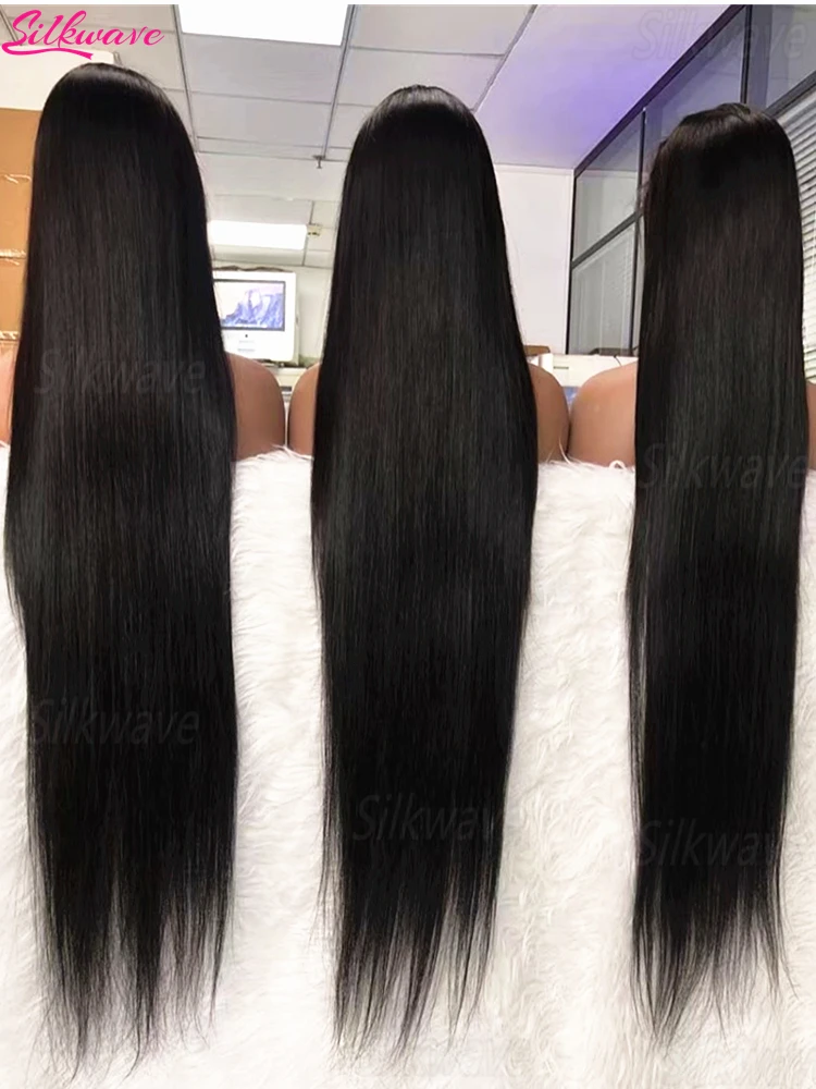 30 40 Inch 13x4 13x6 HD Transparent Bone Straight Lace Front Wigs 4x4 5x5…