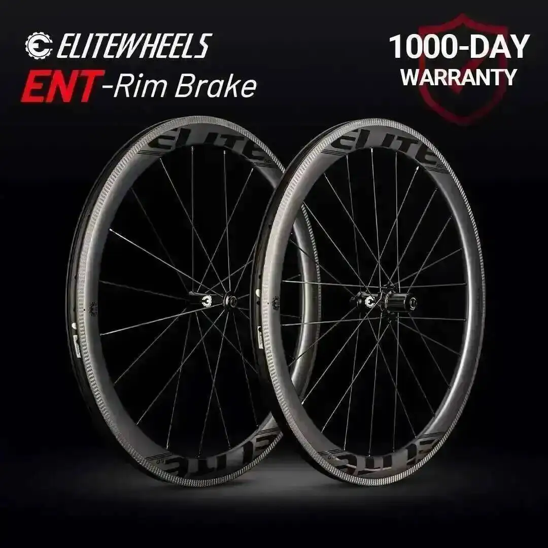 ELITEWHEELS 700c Road Carbon Wheels UD Finish UCI Quality Carbon Rim Tubeless…