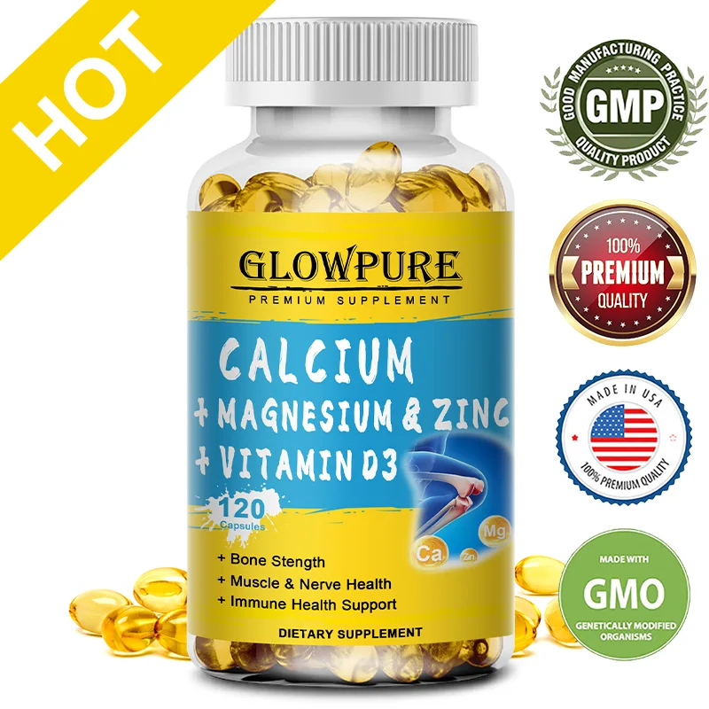 Calcium Magnesium Zinc Vitamin D3 - for Muscle, Bone, Joint, Nervous Immune…