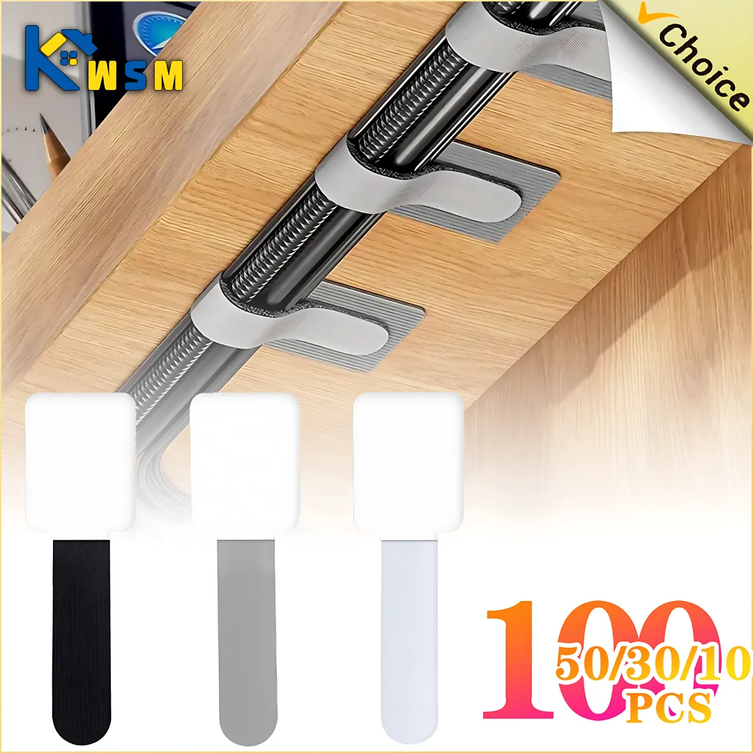 Reusable Cable Ties Fastening Wire Organizer Cord Rope Holder Self Adhesive…